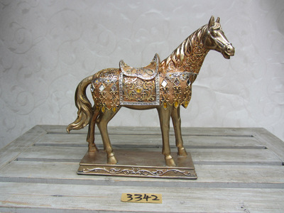 樹脂工藝品批發(fā)經(jīng)典之作 奔馳的駿馬3342多功能茶臺(tái)